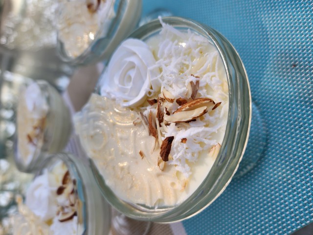 Fresh Coconut Ghas Pudding