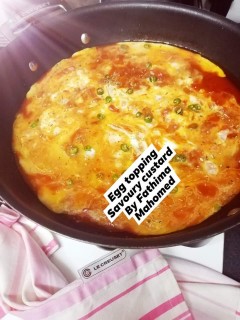Simple Egg Topping Savoury Custard