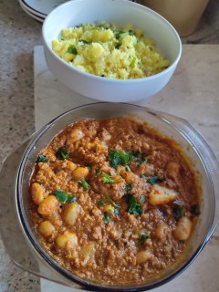 Mince And Butter Or Baked  Beans Curry