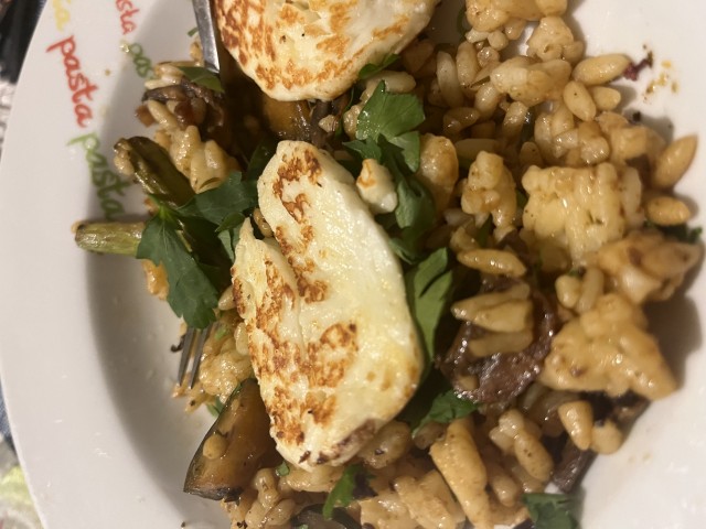 Zucchini & Mushroom Orzo Salad