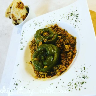 Stuffed Green Peppers (capsicums) With  Mince