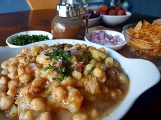 Chick Pea And Bataka / Indian Street Style Foods / My Version