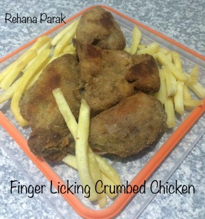 Finger Licking Crumbed Chicken