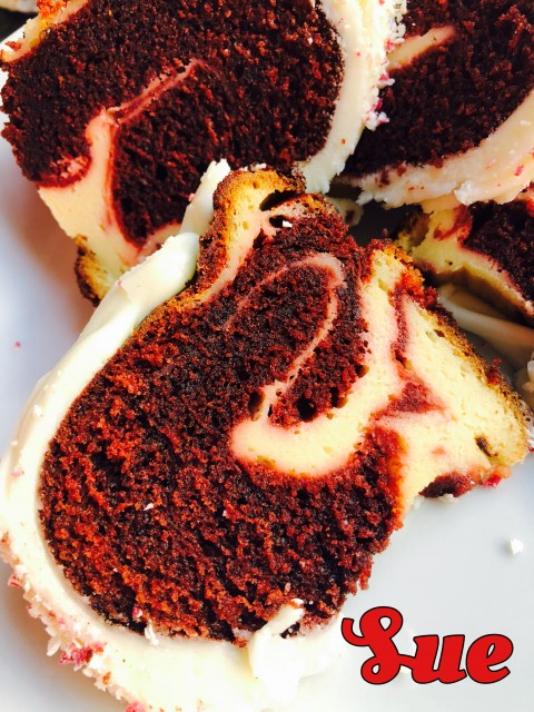 Red Velvet And Rose Cream Cheese Cake