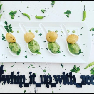 Green Chutney Chicken With Yoghurt