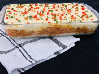 Chicken & Cheese Mash Casserole