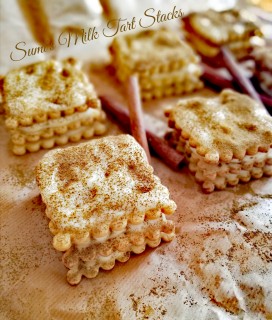 Sumi Milk Tart Stacks.