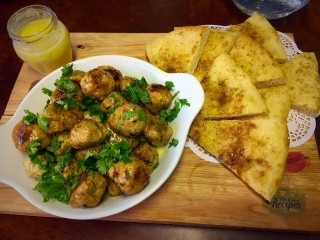 Chicken Kebab With Lemon Butter + Dukkah Flat Bread   / My Recipe