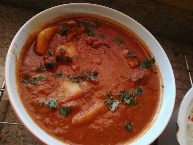 Mutton Curry & Veg Rice