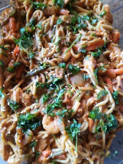 Prawn & Chicken Stir Fry Pasta