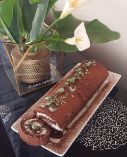 Swiss Roll With Caramel Cream And Aero Chunks