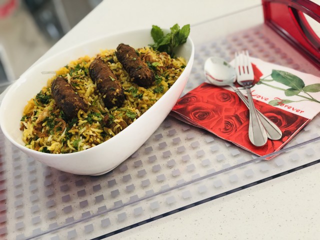 Mutton Seekh Kabab Biryani