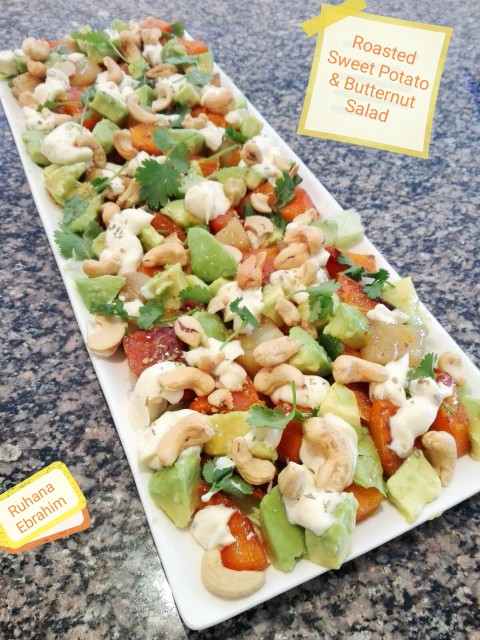 Roasted Sweet Potato & Butternut Salad recipe by Ruhana Ebrahim