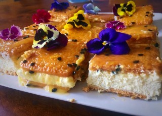 Vanilla Tennis Squares With Granadilla