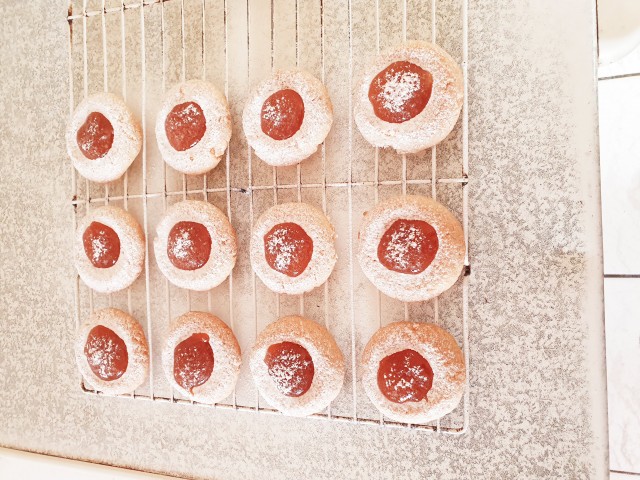 Coconut And Jam Thumbprint Cookies