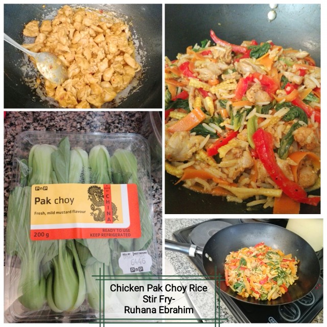 Chicken Pak Choy Rice Stirfry