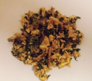 Karela With Scrambled Egg And Methi Baaji