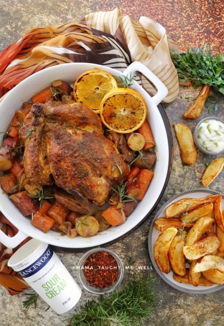 Orange Pepper Spice Whole Roast Chicken