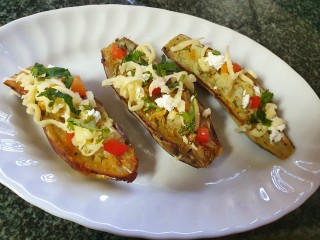 Loaded Cheesy Sweet Potatoes