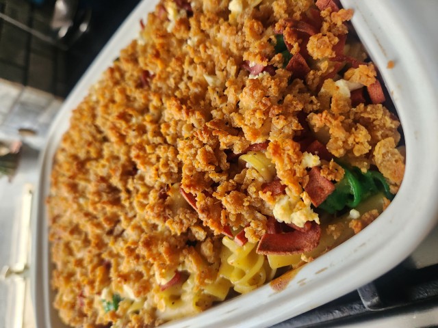 Crumble Topping Pasta Bake
