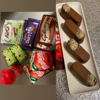 Mint Hot Chocolate Log