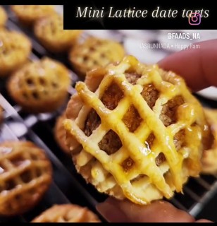 Mini Lattice Date Tarts