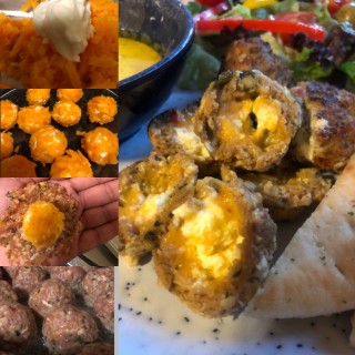 Cheesy Lamb Kebabs