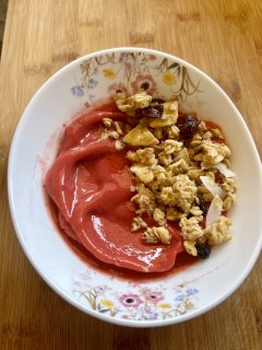 Healthy Strawberry Breakfast Sorbet