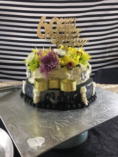 2 Tier Choc And Rose Cake