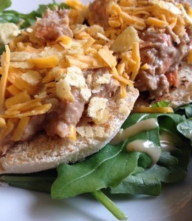 Tuna Slaw On Toasted Savoury Muffins
