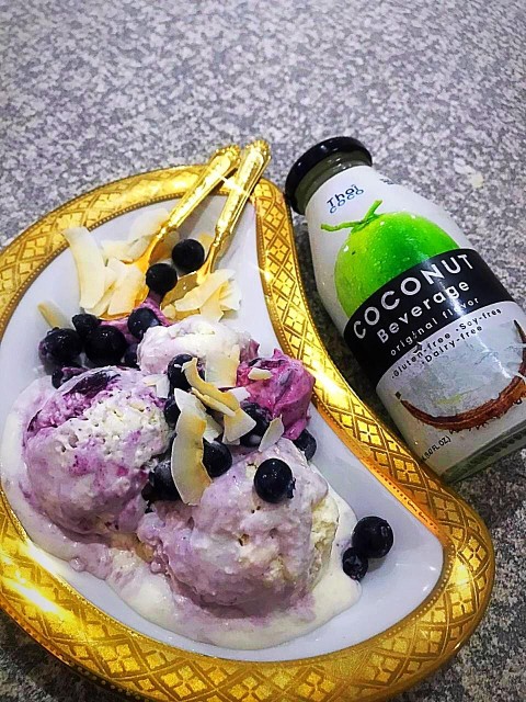 Blueberry And Coconut Ice-cream