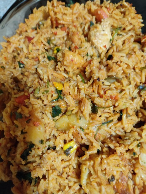 Chicken And Prawn Rice